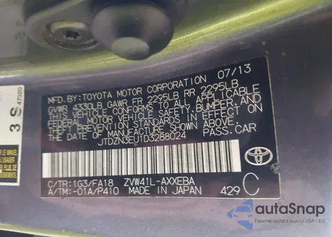 2013 Toyota Prius V Three из США, поврежденный, VIN JTDZN3EU1D3288024